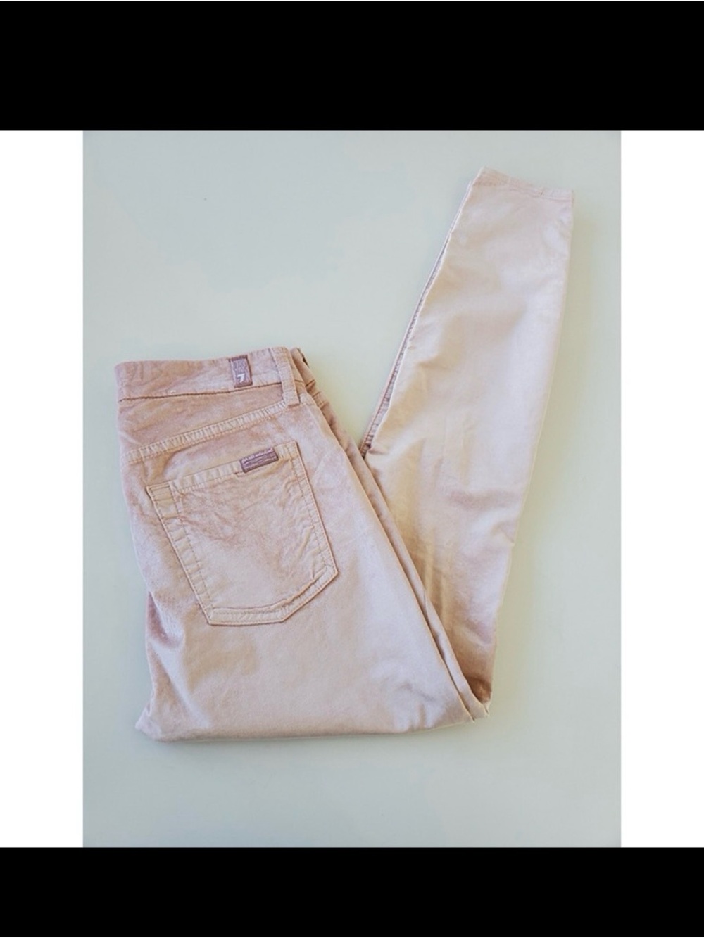 7 For All Mankind Women's Light Pink Skinny Jeans